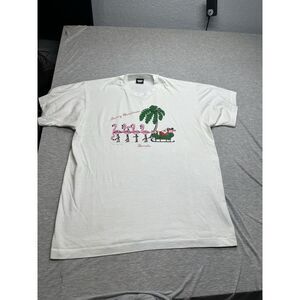 VTG Single Stitch Christmas FL Santa/Flamingos Size XL‎
